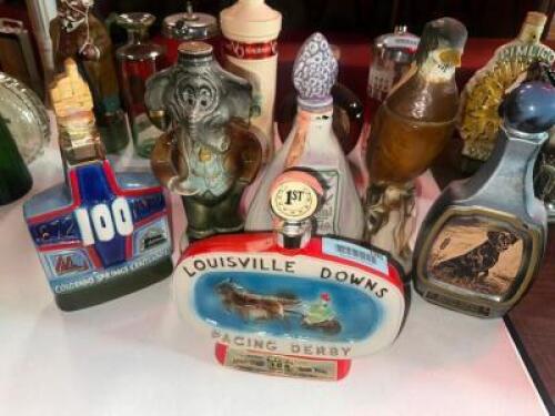 DESCRIPTION (1) LOT OF 6 ASSORTED COLLECTABLE BOTTLES AND DECANTERS. ADDITIONAL INFORMATION EMPTY THIS LOT IS: ONE MONEY LOCATION MAIN BAR QTY 1