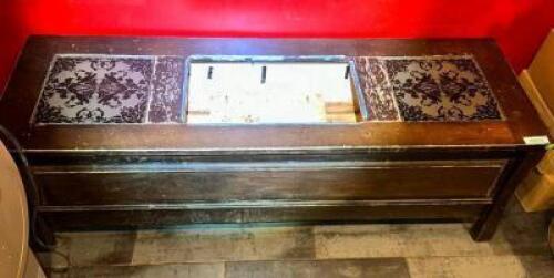 DESCRIPTION 60" X 20" CUSTOM BUILT BENCH STORAGE CHEST LOCATION HALL QTY 1