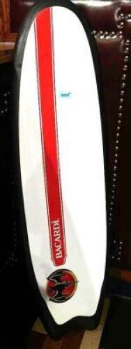 DESCRIPTION BACARDI LOGO FOAM SURF BOARD. LOCATION VIP STAGE QTY 1