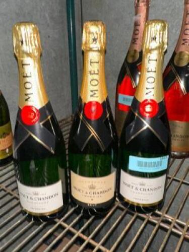 DESCRIPTION (3) ASSORTED BOTTLES OF MOET CHADON CHAMPAGNE., THIS LOT IS: SOLD BY THE PIECE LOCATION KITCHEN QTY 3