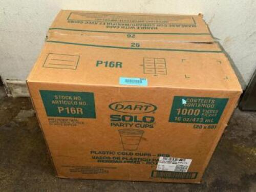 DESCRIPTION (1) CASE OF Z FOLDS AND (1) CASE OF SOLO PARTY CUPS. THIS LOT IS: ONE MONEY LOCATION KITCHEN QTY 1