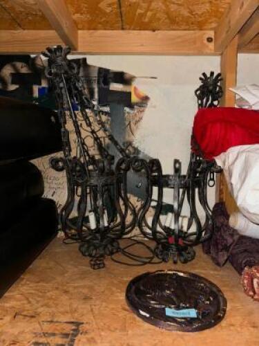 DESCRIPTION (2) HANGING METAL LIGHT FIXTURES. THIS LOT IS: ONE MONEY LOCATION WAREHOUSE QTY 1