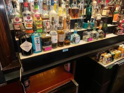 DESCRIPTION 60" THREE TIER LIGHTED BOTTLE RISER. ADDITIONAL INFORMATION CONTENT ARE NOT INCLUDED, SIZE 60" LOCATION MAIN BAR QTY 1