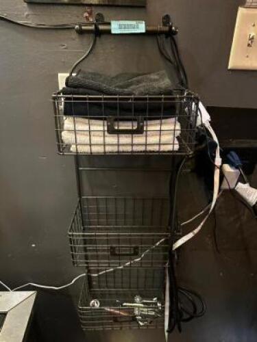 DESCRIPTION BLACK WIRE SHOWER CADDY HANGING RACK LOCATION MAIN BAR QTY 1