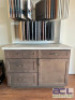 5 COMPARTMENT KITCHEN CABINET WITH SLIDING TRASH CAN TRAY - 3