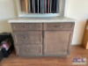 5 COMPARTMENT KITCHEN CABINET WITH SLIDING TRASH CAN TRAY - 5