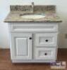 3 COMPARTMENT BATHROOM VANITY WITH FAUCET