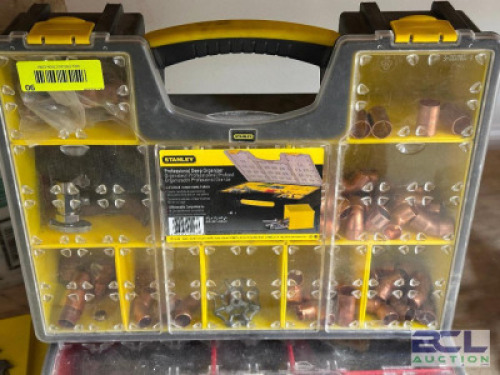 (2) - ORGANIZERS WITH ASSORTED COPPER FITTING AND CONTENTS