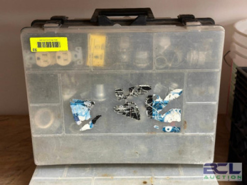 (2) - ORGANIZERS WITH ASSORTED FITTINGS AND ELECTRICAL PARTS