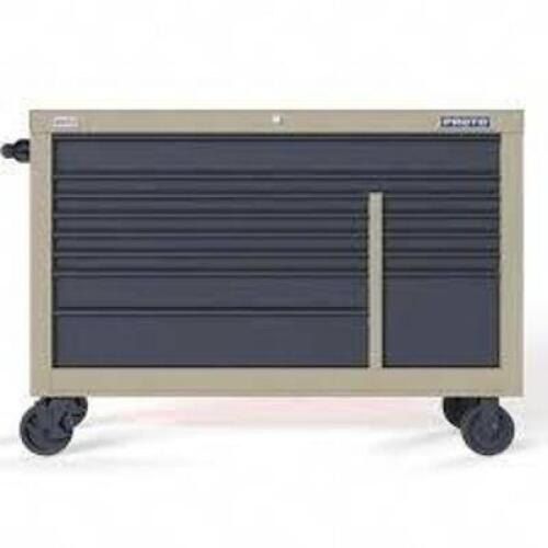 DESCRIPTION: (1) ROLLING TOOLBOX BRAND/MODEL: PROTO INFORMATION: BROWN / TAN, 13 DRAWERS SIZE: 22" X 55" X 39" RETAIL$: $2649.99 EA QTY: 1