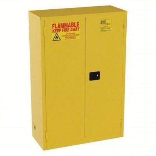 DESCRIPTION: (1) FLAMMABLE SAFETY STORAGE CABINET BRAND/MODEL: JAMCO #515X96 INFORMATION: YELLOW, 5 GAL SIZE: 43 IN X 18 IN X 65 IN RETAIL$: $1564.59