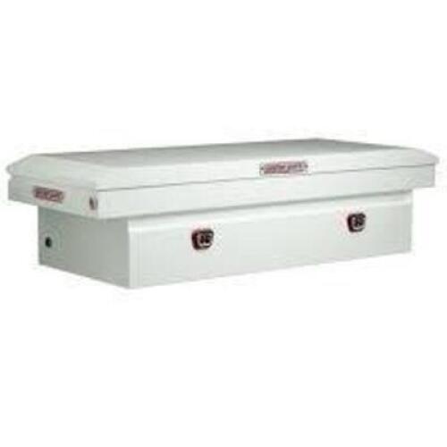 DESCRIPTION: (1) CROSSOVER TRUCK BED STORAGE BOX BRAND/MODEL: WEATHER GUARD INFORMATION: WHITE, STEEL SIZE: 20" X 72" X 18" RETAIL$: $1129.00 EA QTY: