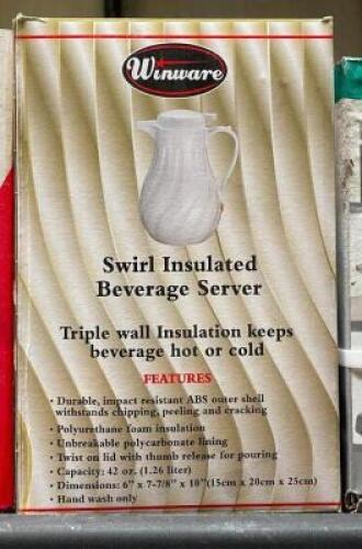 (2) WINWARE SWIRL INSULATED BEVERAGE SERVER.