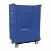 DESCRIPTION: (1) LINEN CART BRAND/MODEL: ROYAL BASKET TRUCKS #20JK35 INFORMATION: BLUE, 3 SHELVES SIZE: 32 IN OVERALL LG, 19 3/4 IN OVERALL WD, 61 IN
