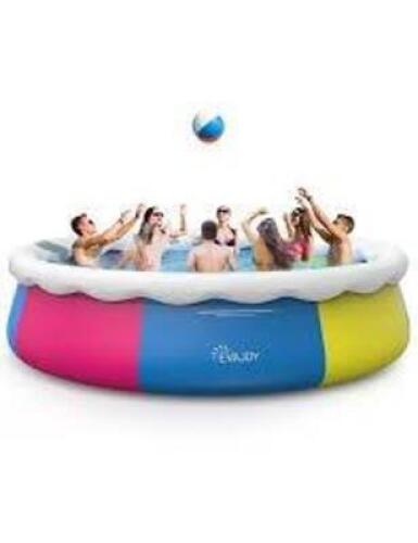 DESCRIPTION: (1) INFLATABLE TOP RING SWIMMING POOL BRAND/MODEL: EVAJOY SIZE: 2298 GAL CAPACITY RETAIL$: $329.96 EA QTY: 1