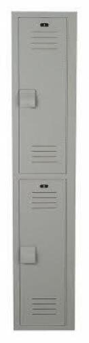 DESCRIPTION: (1) WARDROBE LOCKERS BRAND/MODEL: BRADLEY INFORMATION: GRAY, 2 TIERS SIZE: 12" X 18" X 72" RETAIL$: $728.67 EA QTY: 1
