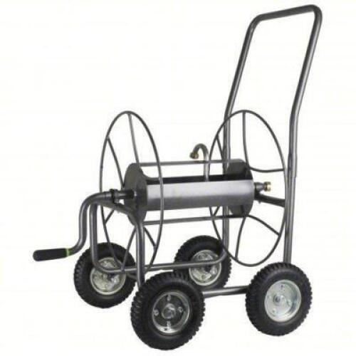 DESCRIPTION: (1) HOSE CART, PORTABLE BRAND/MODEL: YARD BUTLER #800DK3 INFORMATION: GRAY, 4 WHEELS SIZE: 27 IN L X 18 IN W X 38 IN H RETAIL$: $275.15 E