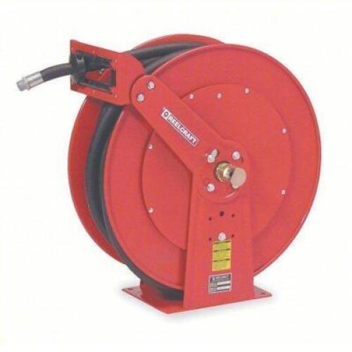 DESCRIPTION: (1) SPRING RETURN HOSE REELBRAND/MODEL: REELCRAFT #4NB22INFORMATION: RED, NICKEL PLATED, STEEL, 250 PSI MAXSIZE:&nbsp;1" ID X 50'RETAIL$: $1414.79 EAQTY: 1