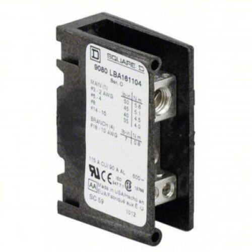 DESCRIPTION: (1) CASE OF (90) POWER DISTRIBUTION BLOCK BRAND/MODEL: SQUARE D #LBA161101 INFORMATION: 600 V, 1 POLE RETAIL$: $28.43 PER BLOCK QTY: 1