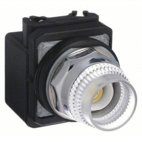 DESCRIPTION: (4) EXTENDED PUSH BUTTON BRAND/MODEL: DAYTON #30G370 INFORMATION: CLEARN, METALLIC, MOMENTARY SIZE: 30 MM MOUNTING SIZE RETAIL$: $67.90 E