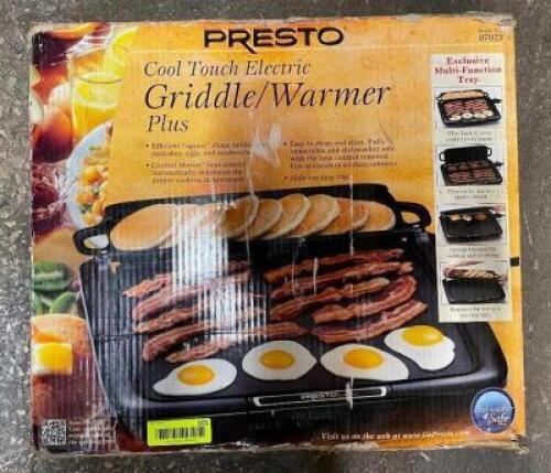 PRESTO ELECTRIC GRIDDLE. W/ BOX.