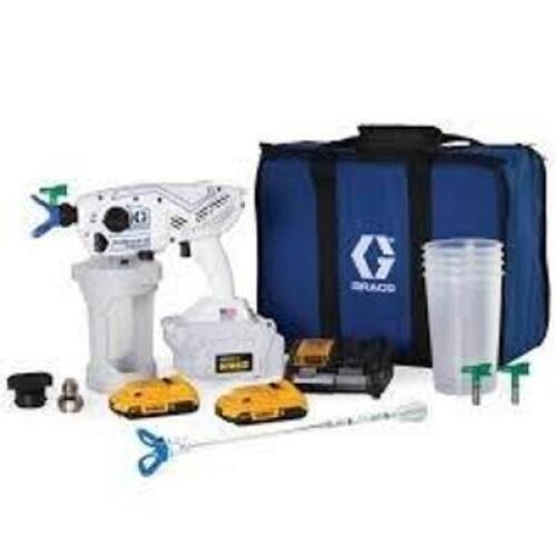 DESCRIPTION: (1) AIRLESS HANDHELD SANITIZER SPRAYER BRAND/MODEL: GRACO INFORMATION: COMES WITH CARRY CASE RETAIL$: $1099.00 EA QTY: 1