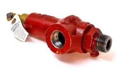 DESCRIPTION: (3) PRESSURE VALVE BRAND/MODEL: TAYLOR VALVE #8200 INFORMATION: CARBON STEEL SIZE: 1" INLET, 1-1/2" OUTLET RETAIL$: $208.00 EA QTY: 3