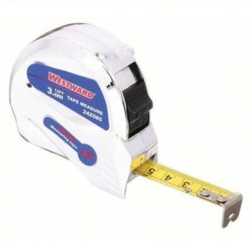 DESCRIPTION: (12) TAPE MEASURES BRAND/MODEL: WESTWARD #24Z085 INFORMATION: INCH/METRIC, NONMAGNETIC SINGLE HOOK TIP, CHROMED PLASTIC SIZE: 12 FT / 3.5