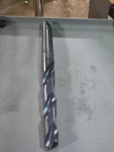DESCRIPTION: (1) HSS TAPER SHANK DRILL DRILL BIT BRAND/MODEL: HERTEL 89334370 SIZE: 1-17/64" DIA 4 MT RETAIL$: $226.35 QTY: 1