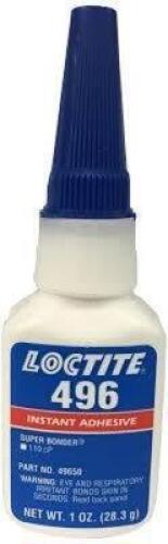DESCRIPTION: (4) INSTANT ADHESIVEBRAND/MODEL: LOCTITE 496SIZE: 1 OZRETAIL$: $36.00 EAQTY: 4