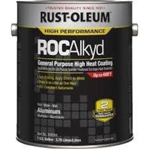 DESCRIPTION: (1) HIGH HEAT COATING BRAND/MODEL: RUST-OLEUM #286507 INFORMATION: ALUMINUM SIZE: 1 GALLON RETAIL$: $168.00 EA QTY: 1