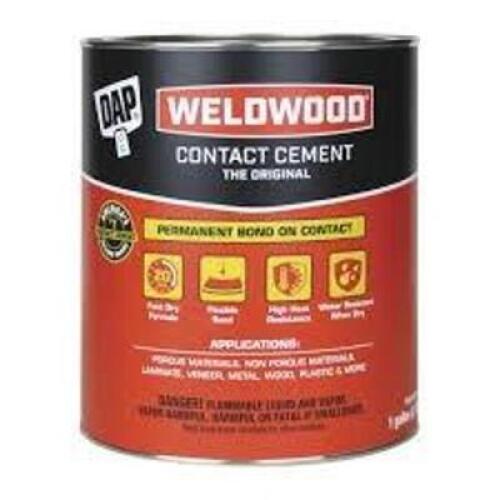 DESCRIPTION: (2) CONTACT CEMENT BRAND/MODEL: WELDWOOD #4UK99 SIZE: 1 GALLON RETAIL$: $80.00 QTY: 2