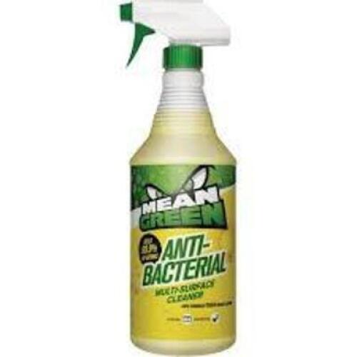 DESCRIPTION: (12) ANTIBACTERIAL MULTI SURFACE CLEANER BRAND/MODEL: MEAN GREEN #56JF18 SIZE: 32 OZ RETAIL$: $5.00 EA QTY: 12