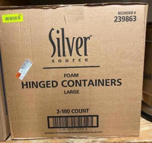 (1) CASES OF LARGE FOAM TO GO CONTAINERS