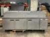 114" PIZZA PREP TABLE WITH REFRIGERATED TOPPING RAIL - 3