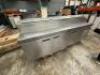 114" PIZZA PREP TABLE WITH REFRIGERATED TOPPING RAIL - 14