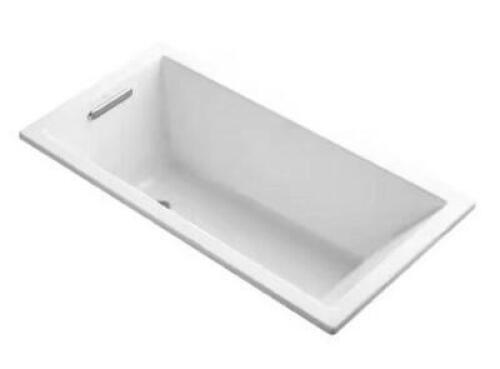 UNDERSCORE 60 IN. X 30 IN. RECTANGULAR SOAKING BATHTUB WITH REVERSIBLE DRAIN IN WHITE
