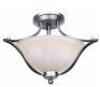 2 -LIGHT 17.32-IN BRUSHED NICKEL SEMI FLUSH MOUNT LIGHT