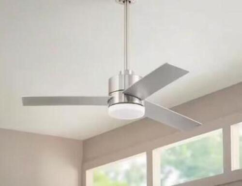 MADISON 52 IN. INDOOR BRUSHED NICKEL CEILING FAN WITH ADJUSTABLE WHITE INTEGRATED LED