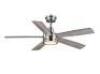 FANELEE 54 IN. WHITE COLOR CHANGING LED BRUSHED NICKEL SMART CEILING FAN WITH LIGHT KIT