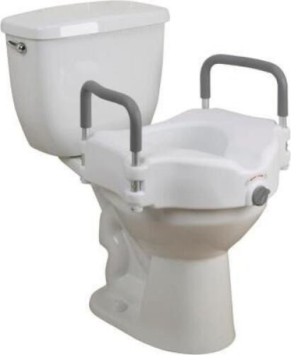 2-IN-1 RAISED TOILET SEAT WITH REMOVEABLE PADDED ARMS