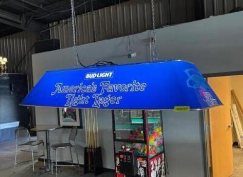 45" X 11" BUD LIGHT HANGING BILLIARDS LAMP