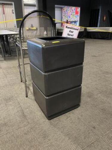(5) BLACK PLASTIC WASTE CANS (SEE ADDITIONAL IMAGES)