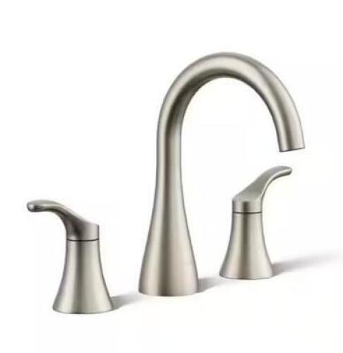 SIMPLICE DOUBLE-HANDLE 1.2 GPM 8 IN. WIDESPREAD BATHROOM SINK FAUCET IN VIBRANT BRUSHED NICKEL