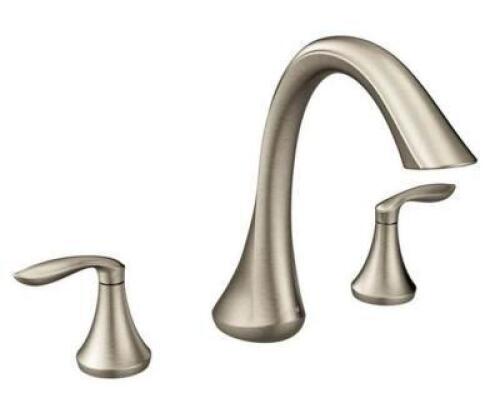 EVA CHROME TWO-HANDLE HIGH ARC ROMAN TUB FAUCET