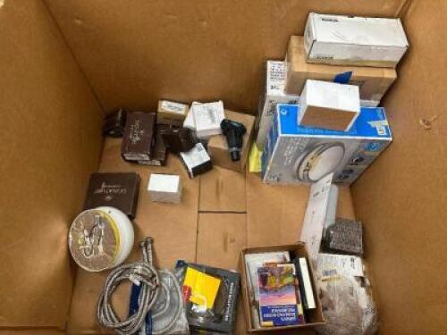 ASSORTED HAREWARE AND MISC. CONTENTS OF BOX