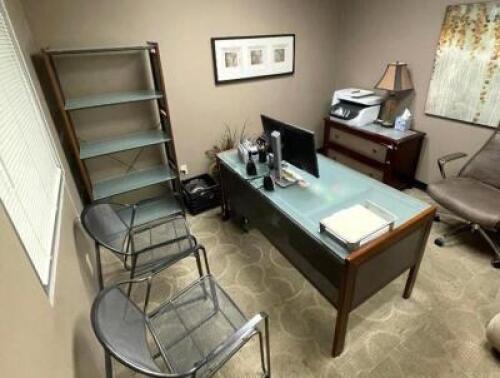 3-PIECE OFFICE FURNITURE SET - DESK, SHELF, AND FILE CABINET (SEE ADDITIONAL IMAGES)