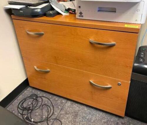 36" X 30" WOOD FILE CABINET