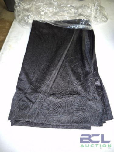 6FT. BLACK POLY SILK DRAPERY 1-PLY 1-POCKET #60