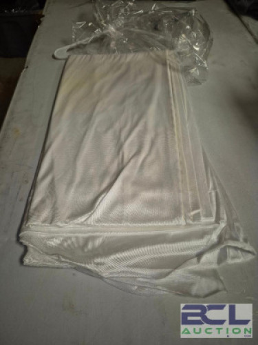 6FT. WHITE POLY SILK DRAPERY 1-PLY 1-POCKET #61